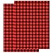 Aneco 18 x 12 Inch Cloth Fabric Buffalo Plaid Black and Red Plaid Adhesive Heat Transfer Sheets, 2 Sheet