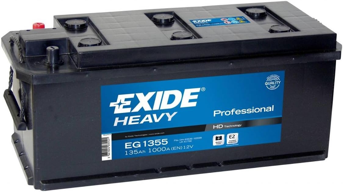 W617SE Exide Heavy Duty Commercial Professional Batería 12V 135Ah EG1355