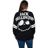 Disney Womens Long Sleeve Jersey Oversized Skellington