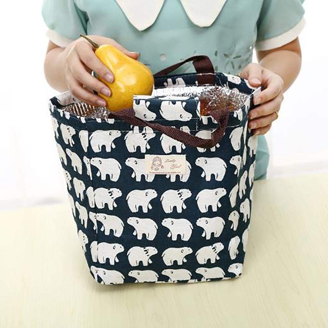 MelysUS Portable Insulated Thermal Lunch Bag Picnic Lunch Container Tote Handbag Lunch Bags