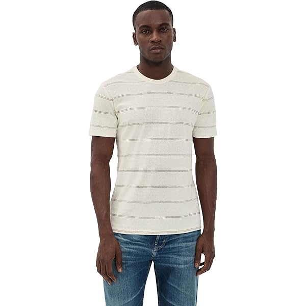 rag & bone Men's Miles Tee in Principle Jersey, Blue Grey, XXL