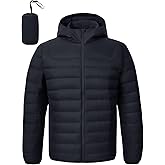 TBMPOY Men's Down Puffer Jackets Packable Lightweight Winter Coat Hooded Warm Insulated Puffy Jacket