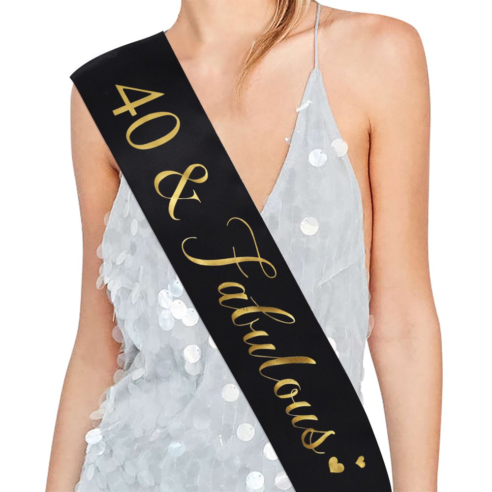 black 40th birthday dress Lofaris Custom Black White Gold Glitter 40Th Birthday Backdrop | Happy Birthday Backdrop | Custom Birthday Backdrops