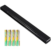 Replacement Wii Wire-less Sensor Bar, Motion Sensor Signal Receiver for Nintendo Wii and Wii U Console with Stable Stand and 4 AAA Batteries(Black)