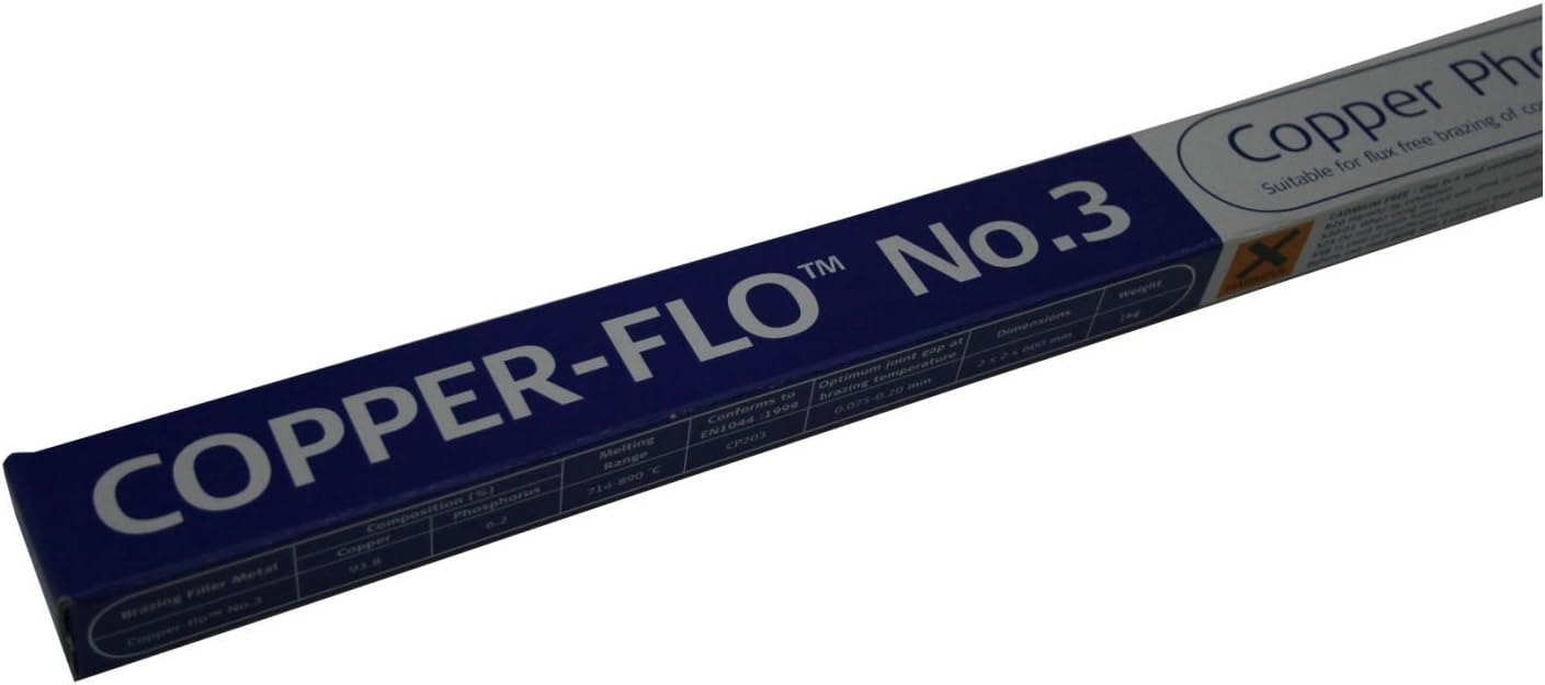 Brazing Rods Copper Flo 3, 1KG by Johnson Matthey