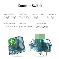 Kailh Box Summer Mechanical Keyboard Switches,5-Pin