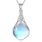 Seiyang Teardrop Necklace 925 Sterling Silver Celtic Knot Pendant Irish Jewelry Gifts for Women