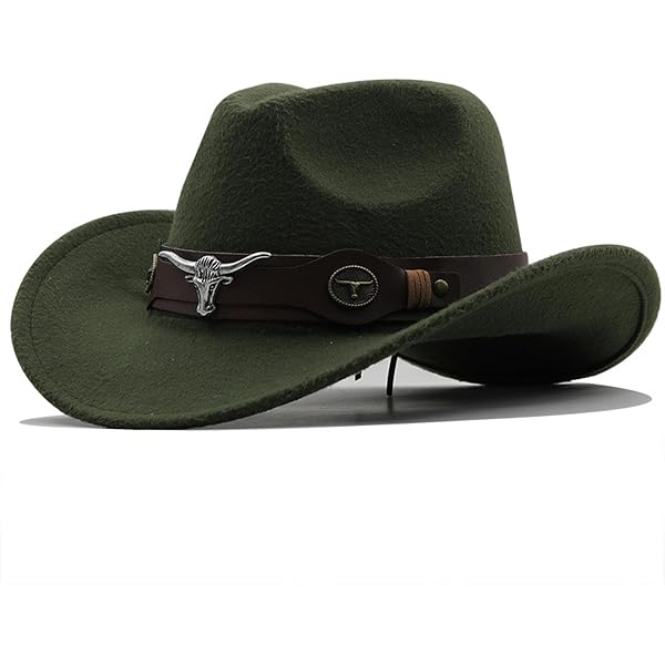 Chapeau De Cowboy Pour Femme Noir Classique Avec Ceinture Strass Scintillante - Style Western