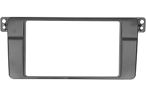 E46 Double Din Kit, 2 Din Radio Fascia Frame DVD Stereo Panel Dash Mount Bezel Fit for 3‑Series (E46) 1998‑2005