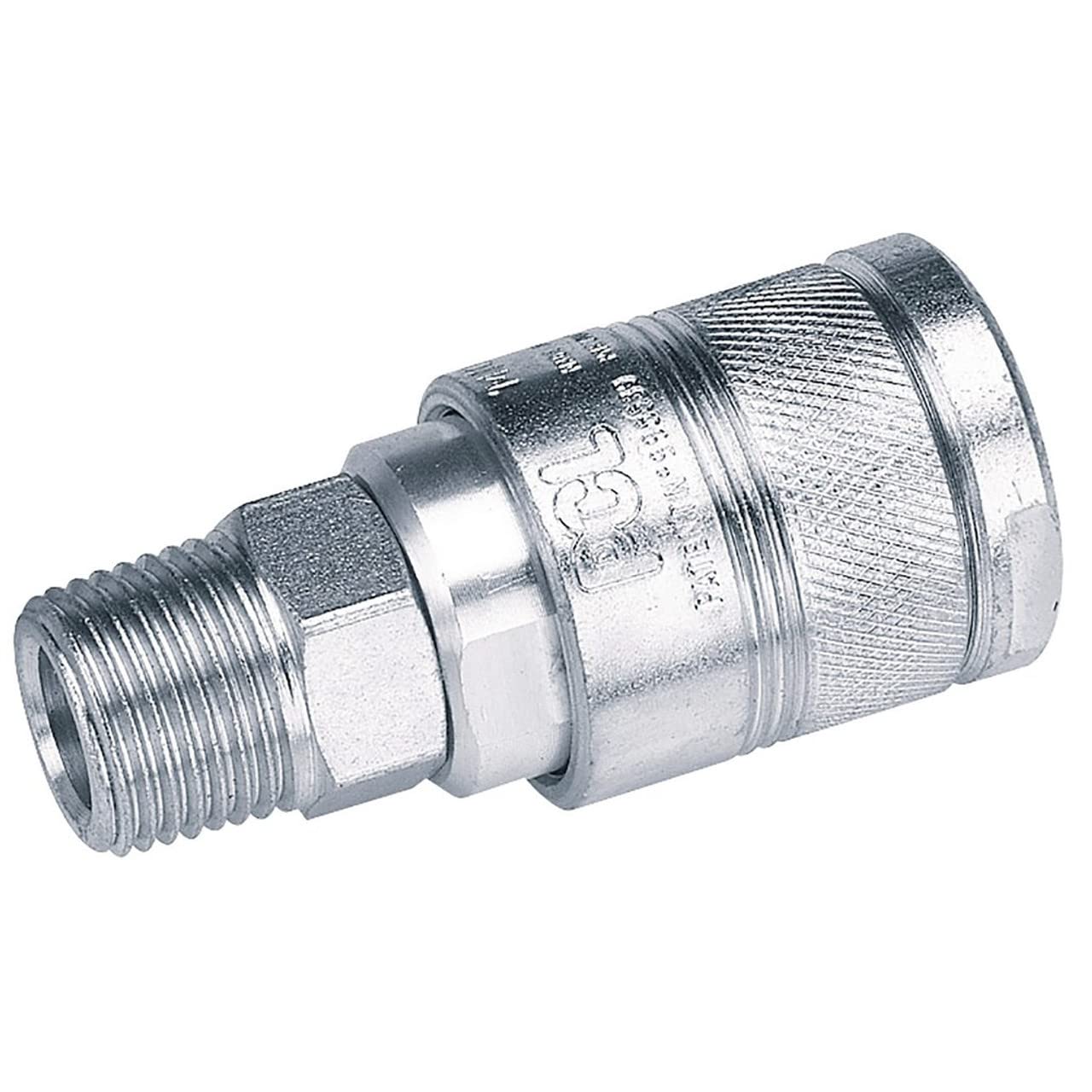 Draper 25815 BSP Male Thread Air Line Coupling, 1/2", Blue