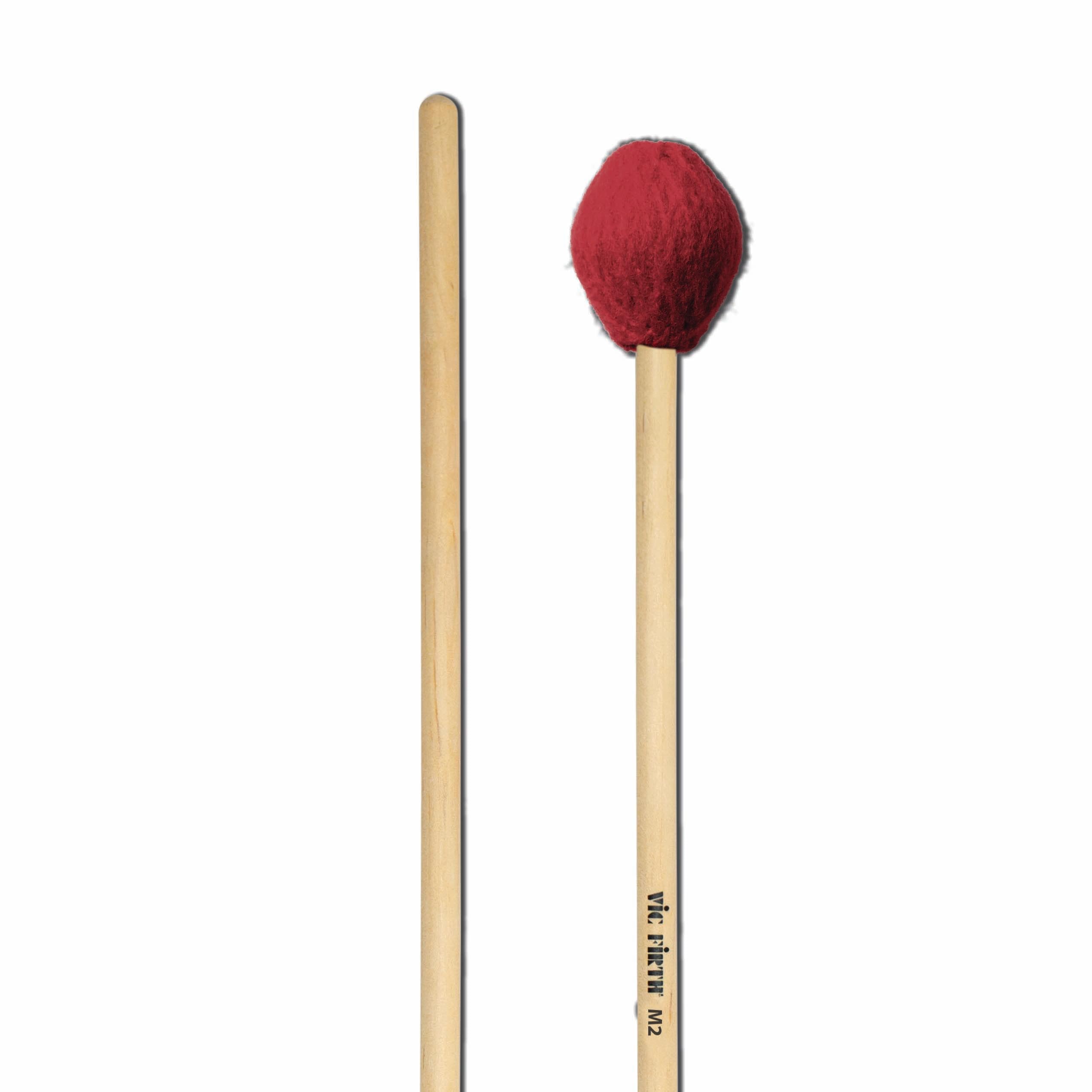 Vic FIrth - American Custom® Marimba Mallets - M2 - Synthetic Yarn - Medium Round Head - Red — image 1