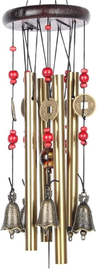 DWE Wind Chimes for Garden Chinese Lucky Metal Bell Outdoor 60 cm