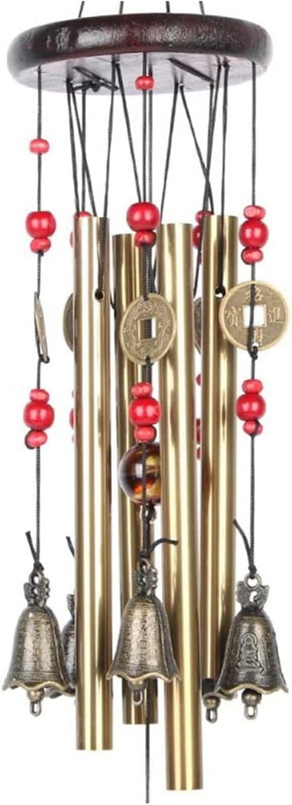DWE Wind Chimes for Garden Chinese Lucky Metal Bell Outdoor 60 cm
