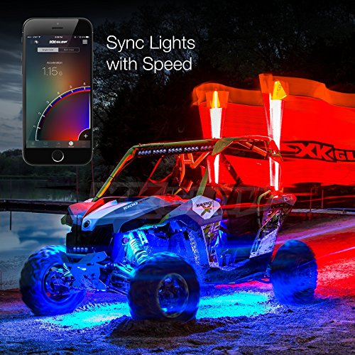 XKchrome App Control Advanced 216 LED Accent Light Kit for Offroad UTV ATV Can-Am Polaris Razr Yamaha