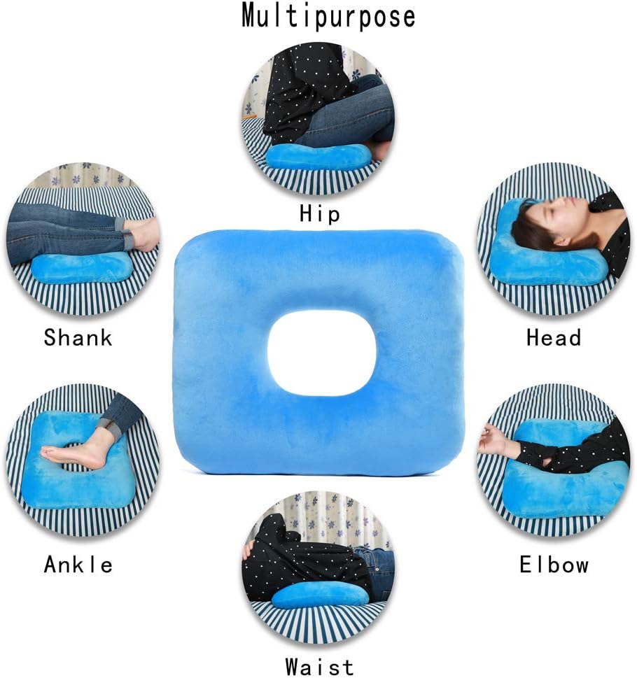 wefaner Donut Pillow Tailbone Pain Relief Cushion Bed Sores,Butt Donut Pillow Anti-Decubitus Pad-Breathable for Hemorrhoids,After Surgery,Pregnancy - Image 4