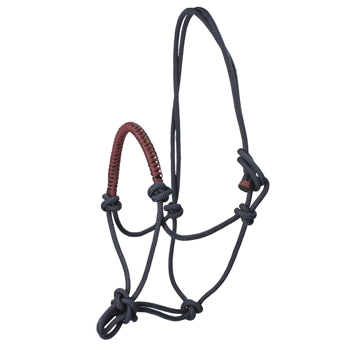 United Sportproducts Germany USG4200 Usg Knotted Rope Halter With Glittering Stone - Navy, Regular