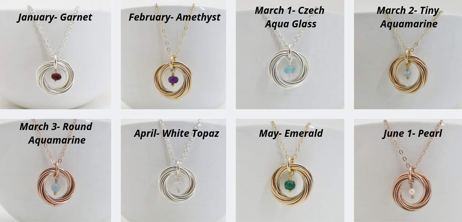 30th Birthday 30th Birthday Gifts For Women Sterling Silver Birthstone Necklace