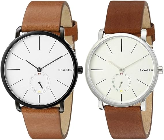 Amazon スカーゲン Skagen ペアウォッチ 収納box メンズ レディース ハーゲン ブラウンレザー Skw6216skw6273 腕時計 並行輸入品 メンズ腕時計 腕時計 通販