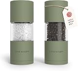 LARS NYSØM Sjæl Salt & Pepper Mill Set Sage Green Adjustable Ceramic Grinder