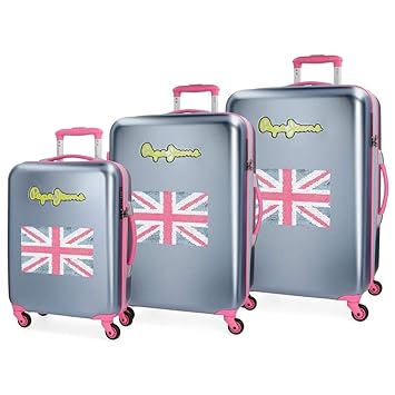 Pepe Jeans Bristol Juego de Maletas, 77 cm, 204 litros, Gris ...