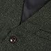 VOBOOM Men's Slim Fit Herringbone Tweed Suits Vest Premium Wool Blend Waistcoat (Army Green, 3XL)