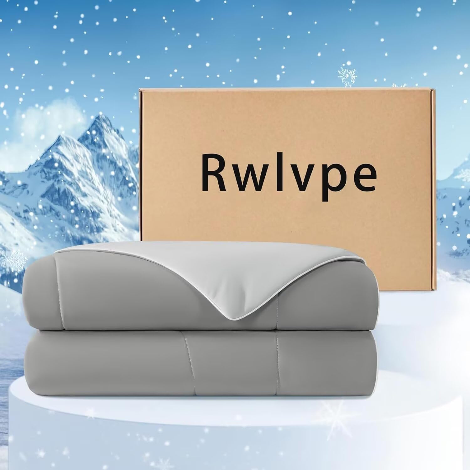Photo 1 of Rwlvpe Cooling Comforter King Size, Double-Sided Cooling Blanket for Hot Sleepers Night Sweats, Summer Comforter for King Size Q-Max>0.45 Ice Blanket Breathable Soft Lightweight Comforters, 104"x90"