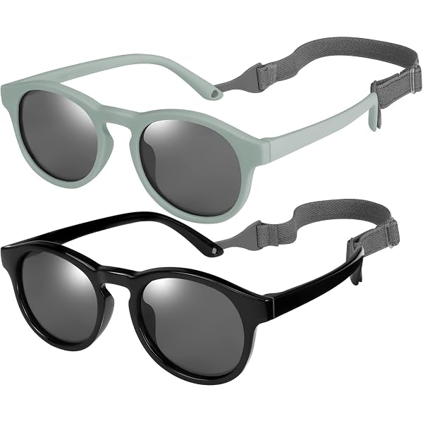 RIVBOS RBK004 - anteojos de sol polarizadas con protección UV para niños y niñas, Rbk004-2 Azul claro, Medium