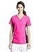 Cherokee Women's Scrubs Flexibles Contrast Knit Panel Top, Shocking Pink, X-Small