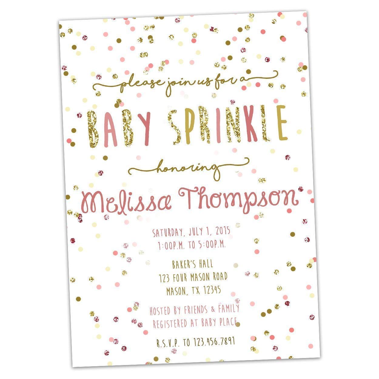 sprinkle invitations girl