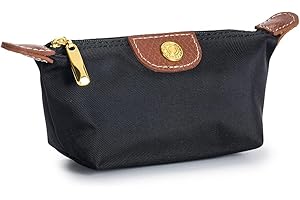 Zitokin Womens Unique Change Purse Vintage Nylon Zip Coin Wallet Mini Bag (Black)