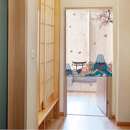 Amazon Co Jp のれん おしゃれ 目隠し 和柄85cm幅 150ｃｍ丈ロング暖簾 正月飾り 玄関 間仕切りカーテン インテリア 雑貨 おしゃれ 和風キッチン 居酒屋 飲食店 新築祝い プレゼント 琦島海浪 ドラッグストア