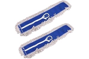 36 Industrial Strength Washable Cotton Microfiber Dust Flat Mop Head Refills Pack of 2 for Hardwood Tile Hardwood & Stone Flo