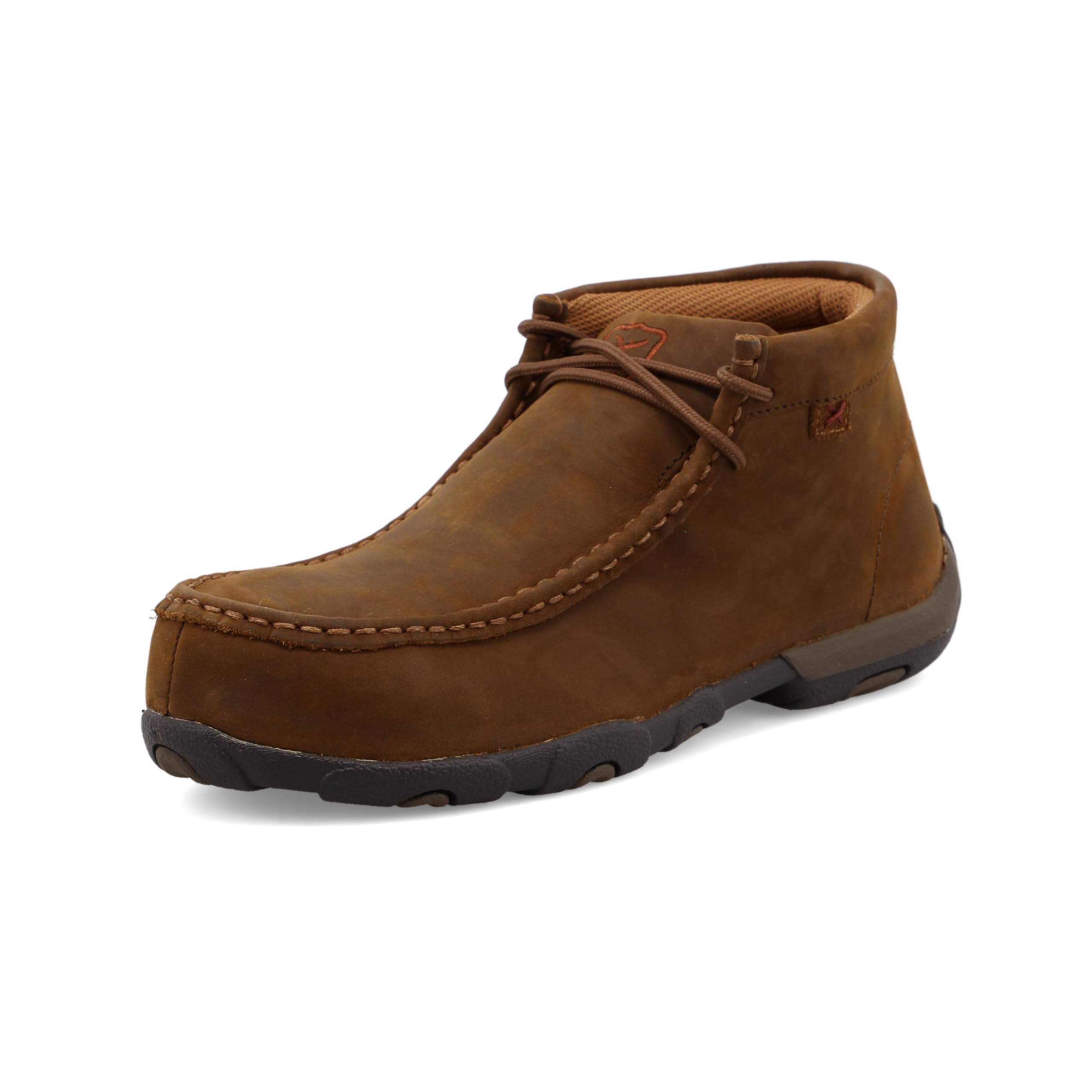 Twisted X Women's Work Chukka Driving Moc, Moc Toe Steel Toe, Distressed Saddle, 10 W Image Twisted X Women's Work Chukka Driving Moc, Moc Toe Steel Toe, Distressed Saddle, 10 W Image