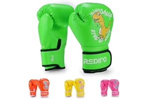 Redipo Kids Boxing Gloves for Boys and Girls, Youth Boxing Training Gloves for Kids 3-15, 4&6OZ Punching Bag Kickboxing Thai Mitts MMA Training Sparring Gloves