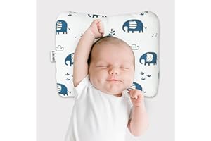 CIRIRE Unisex Soft and Breathable Baby Pillow 100% Organic Cotton Cover Machine Washable Toddler Pillow for Small Boys and Girls Prеvents FΙat Hеad
