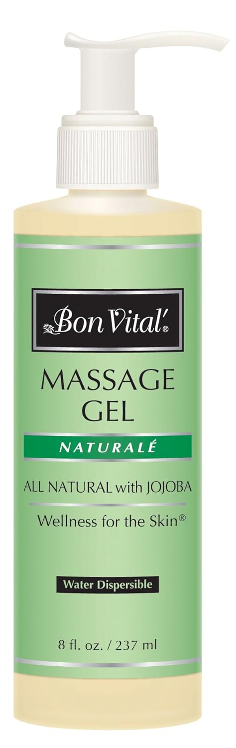 Bon Vital' BVNATG8Z Naturale Massage Gel Made with Natural Ingredients for Earth-Friendly & Relaxing Massage, Hypoallergenic Massage Gel for Sensitive Skin, Moisturizer Absorbs Like Lotion, 8 Ounce Bottle: Industrial & Scientific