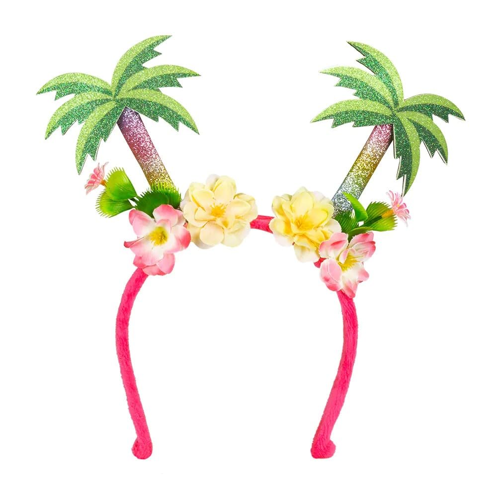 Boland Palmera Headband, Multicoloured, One Size - Vibrant Accessory with Flowers, Green Feathers, and Decorative Palm Trees for Hawaiian Costumes โ image 1