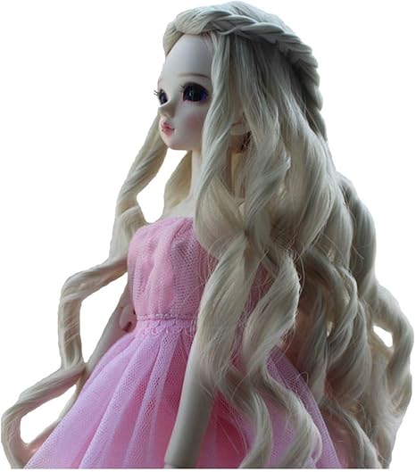 Amazon 1 3 1 4 1 6ドール用ウィッグ カール ロング カラーミックス 人形用ウィッグ 髪 耐熱 180 高温ウィッグ ベージュ 1 3ドール ドールメイキング 通販