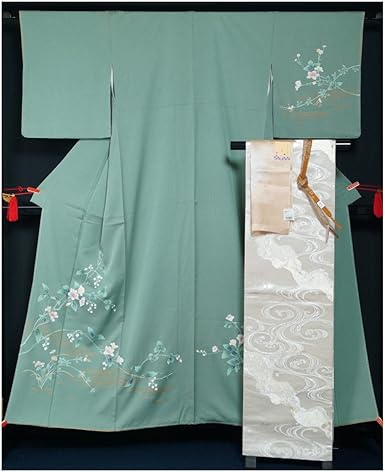 Amazon Co Jp 着物4点セット 付け下げ訪問着 袋帯 帯揚げ〆 中古 リサイクル着物 付下げ 袋帯 ホビー