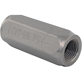1/2'' NPTF Hydraulic In-Line Check Valve, Non-Return Valve High Pressure, Single Way, 12GPM, 5000PSI
