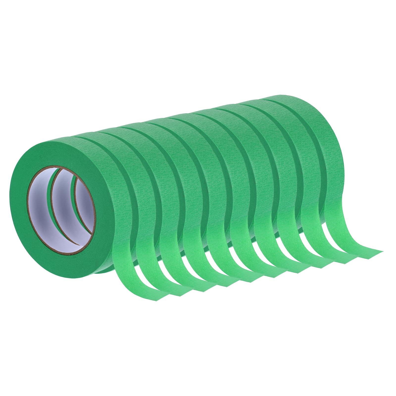 Rebower Masking Tape Green Painters Tape Paper Tape [for Crafts DIY Walls Painting Packing Automotive Home Decoration Teaching]- 1 Inch x 60 Yards/12 Rolls