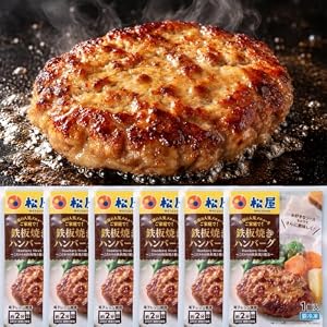 【1食200円】★毎日最安値★ 松屋の鉄板焼きじゅわっとハンバーグ お得な48食セット(冷凍)