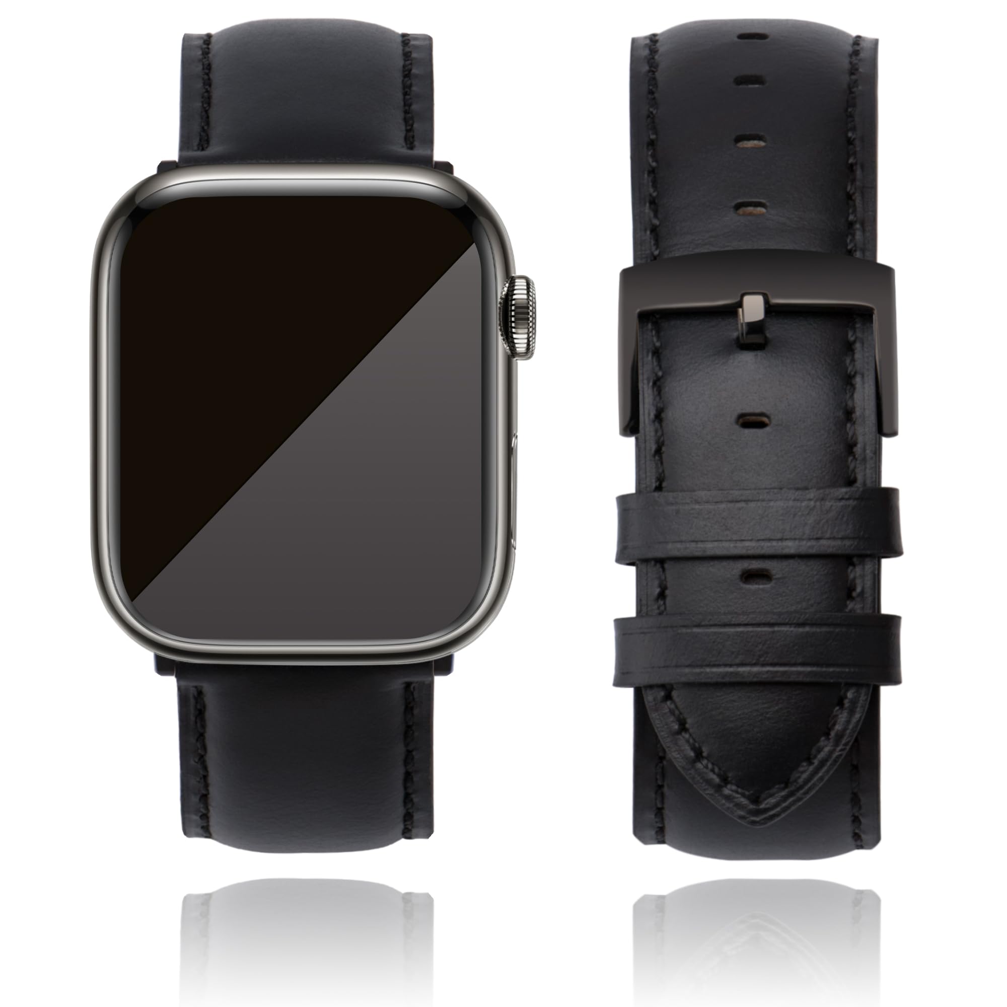 CORROPELLE Leather Watch Straps Compatible with Apple Watch 42mm 41mm 40mm 38mm for Men Women, Top Grain Genuine Leather Straps Replacement Band for iWatch Series 11 10 9 8 7 6 5 4 3 2 1 SE3 SE2 SE
