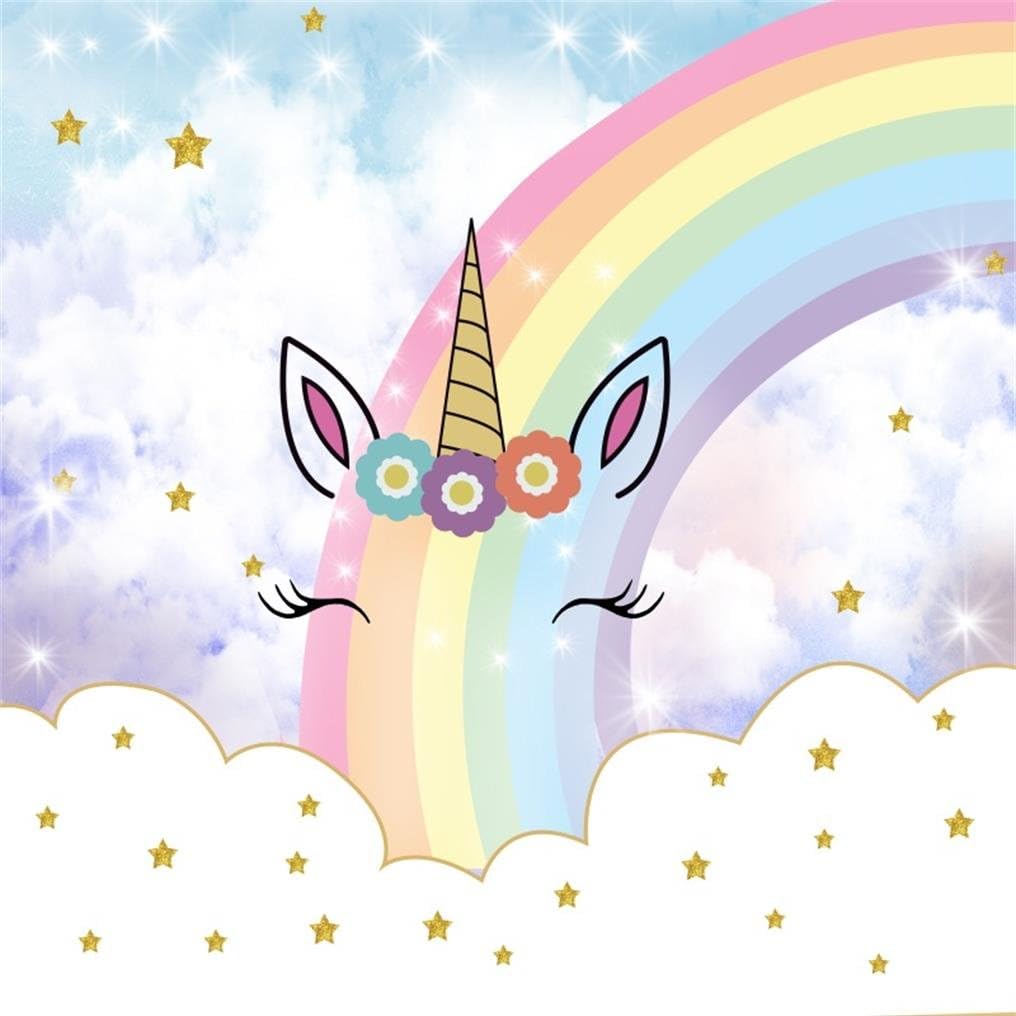 Amazon Com Aofoto 6x6ft Smile Unicorn Photography Backdrop