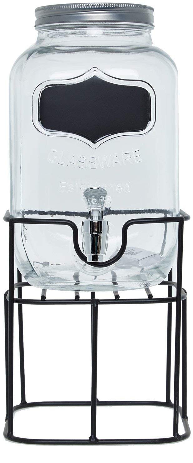 Circleware Mini Yorkshire Sun Tea Jar with Chalkboard and