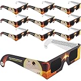 Lunt Solar Systems 10 Pack Premium, Solar Eclipse Glasses NASA Approved 2024, ISO and CE Certified Optical Quality Safe Shade