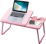 HOFLERA Laptop Desk Bed Tray with Foldable Legs Blue
