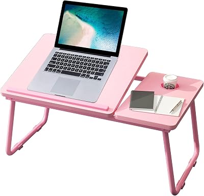 HOFLERA Laptop Desk Bed Tray with Foldable Legs Blue