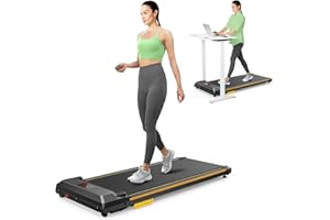 UREVO Under Desk Treadmill Longer pad, Portable Treadmills for Home/Office Walking Pad with Remote Control, LED Display