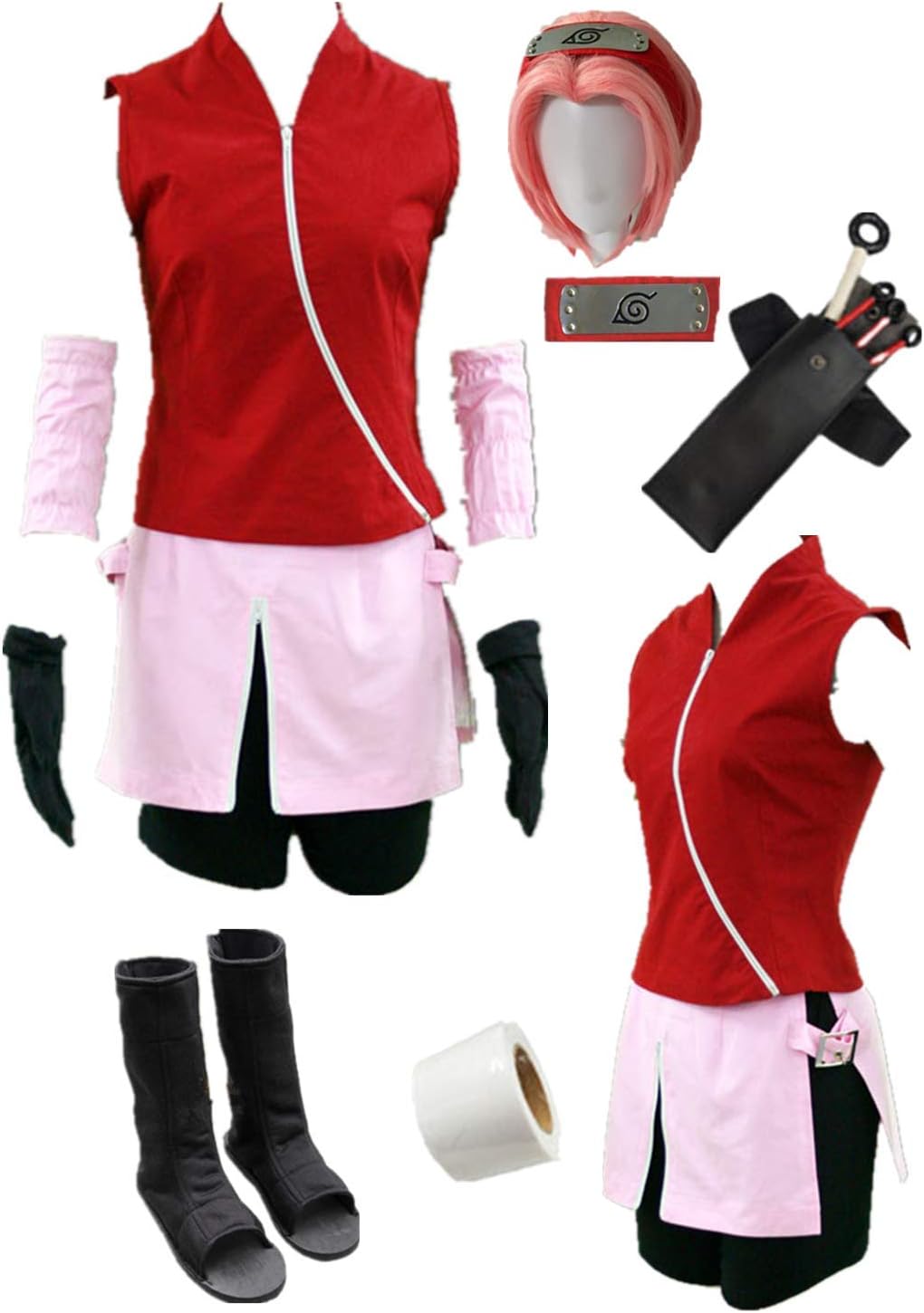Naruto Shippuden Haruno Sakura Disfraz de cosplay para Halloween